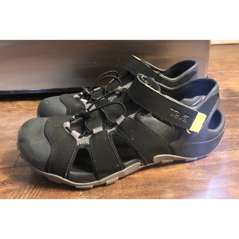 Teva Flintwood 1118941 Black Hiking Sandals Hook & Loop Men's Size 10 (GUC)